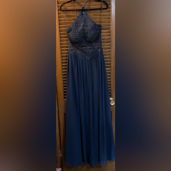 Blondes Nites beadwork embroidered Gown by Stacy Sklar: size 13 gown.and shoes. - Picture 5 of 12